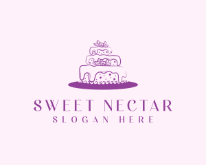 Pastry Cake Floral logo design