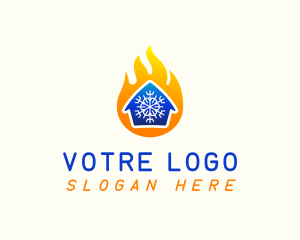 Industry - Cold House Flame logo design