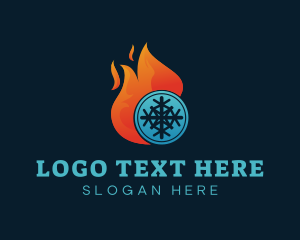 Torch - Fire Snow Airconditioning logo design