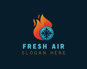 Fire Snow Airconditioning logo design