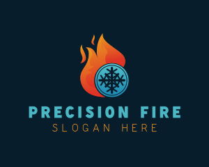 Fire Snow Airconditioning logo design