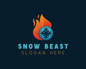 Fire Snow Airconditioning logo design