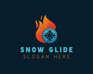 Fire Snow Airconditioning logo design