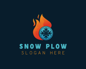 Fire Snow Airconditioning logo design