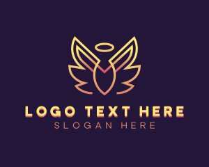 Winged - Holistic Angel Wings logo design