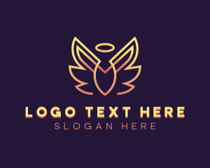 Retreat - Holistic Angel Wings logo design