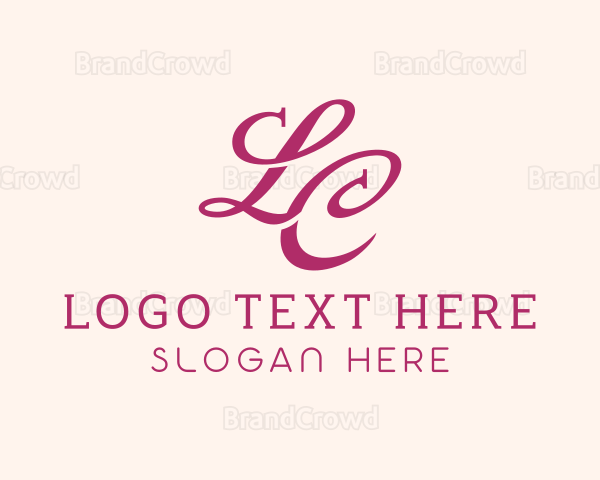 Fashion Letter LC Monogram Logo