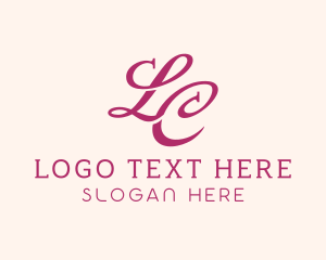 Fashion Letter LC Monogram logo design