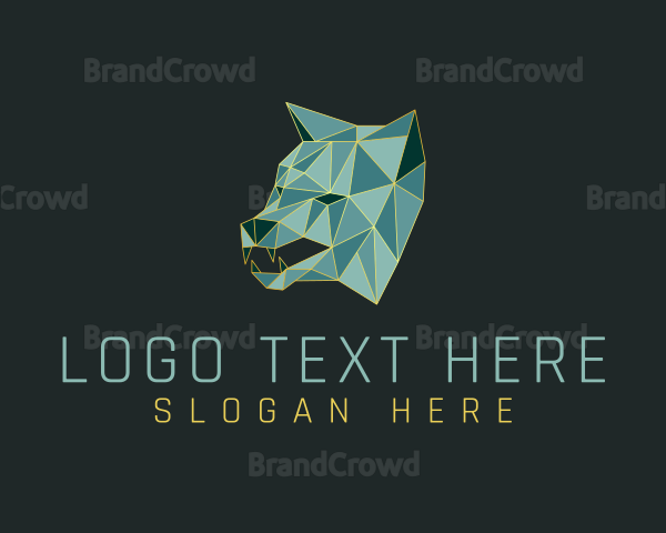 Geometric Wolf Beast Logo