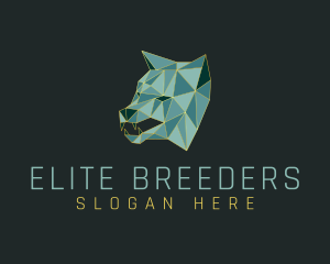 Geometric Wolf Beast logo design