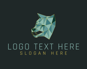 Polygon - Geometric Wolf Beast logo design