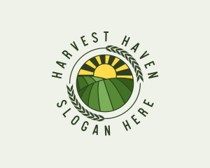 Crop - Wheat Land Farm logo design