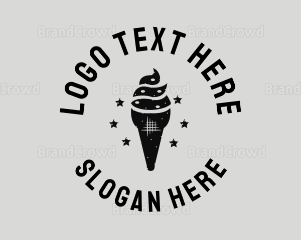 Ice Cream Dessert Logo