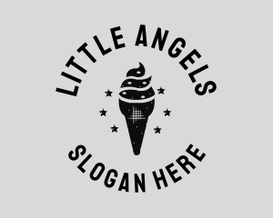 Black - Ice Cream Dessert logo design