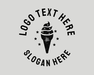 Ice Cream Dessert Logo