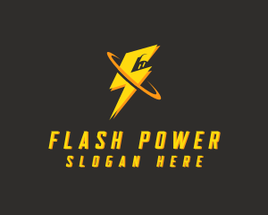 Flash Plug Electrical Power logo design