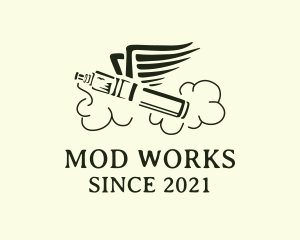 Mod - Vape Pen Wings logo design