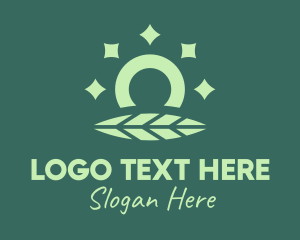 Leaf - Leaf Shiny Ring logo design