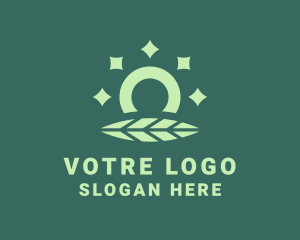Leaf Shiny Ring logo design