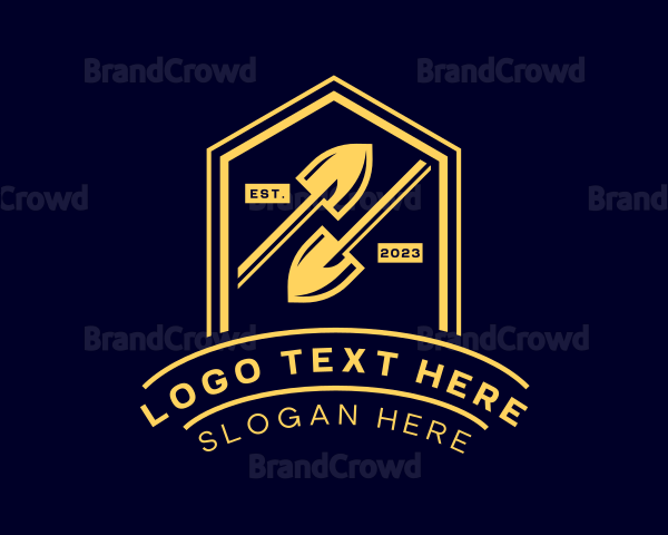 Shovel Construction Landscaping Logo