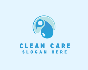 Hygiene Cleaning Water Droplet logo design