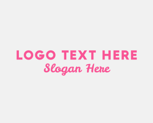 Blogger - Pink Feminine Wordmark logo design