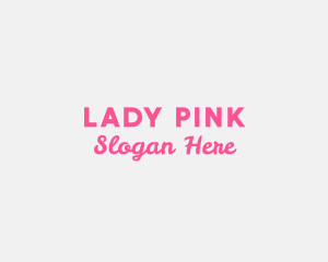 Pink Feminine Wordmark logo design
