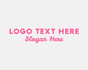 Girl - Pink Feminine Wordmark logo design