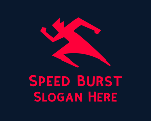 Sprinting - Red Running Man logo design