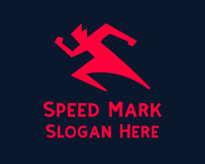 Red Running Man logo design