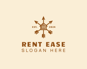 Arrow House Property Rental logo design