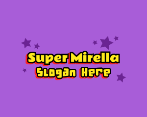 Cartoon Celebrity Star Text Logo