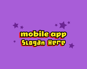 Cartoon Celebrity Star Text Logo