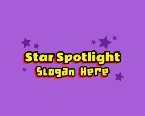 Cartoon Celebrity Star Text logo design