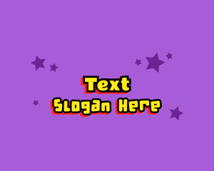 Cartoon Celebrity Star Text logo design