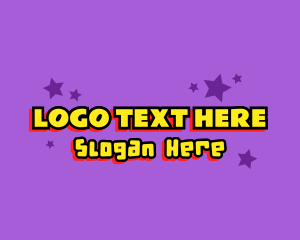 Show Business - Cartoon Celebrity Star Text logo design