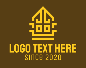 House - Golden Temple House logo design