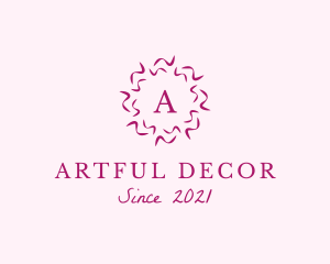 Confetti Ribbon Decoration Boutique logo design