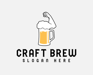 Muscle Beer Foam logo design