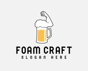 Muscle Beer Foam logo design