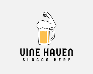 Muscle Beer Foam logo design