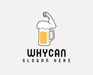 Liquor Bar - Muscle Beer Foam logo design