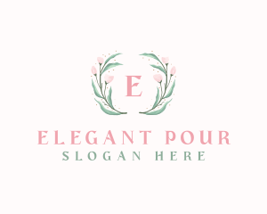 Elegant Watercolor Flower logo design