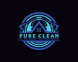 Pressure Wash House Cleaning logo design