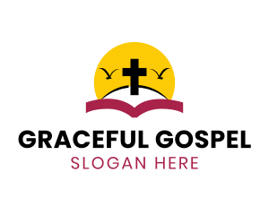 Gospel - Religion Holy Cross Sunrise logo design