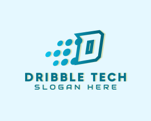 Modern Tech Letter D logo design