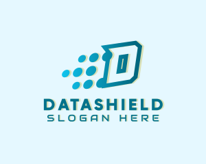 Modern Tech Letter D logo design