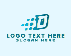 Communication - Modern Tech Letter D logo design