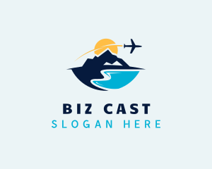 Tour Guide - Island Travel Airplane logo design