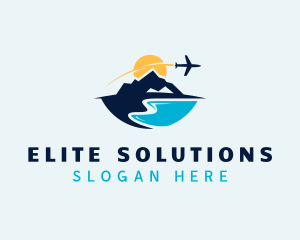 Vacation - Island Travel Airplane logo design
